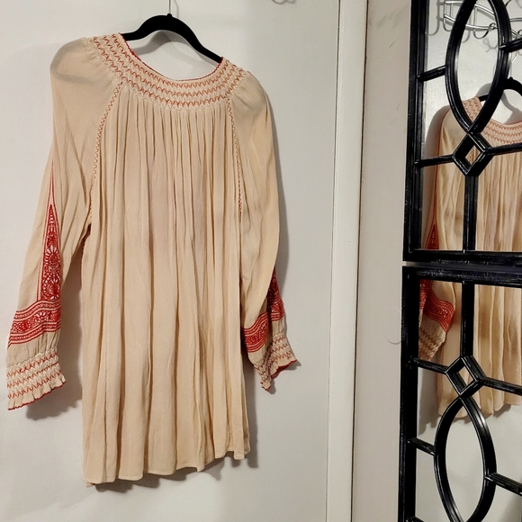 Free People wind willow mini cashmere cream dress S - Picture 5 of 10